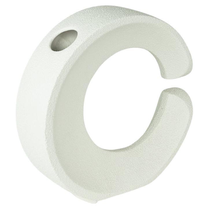 White Italian Midcentury Ceramic Vase by Roberto Rigon for Bertoncello