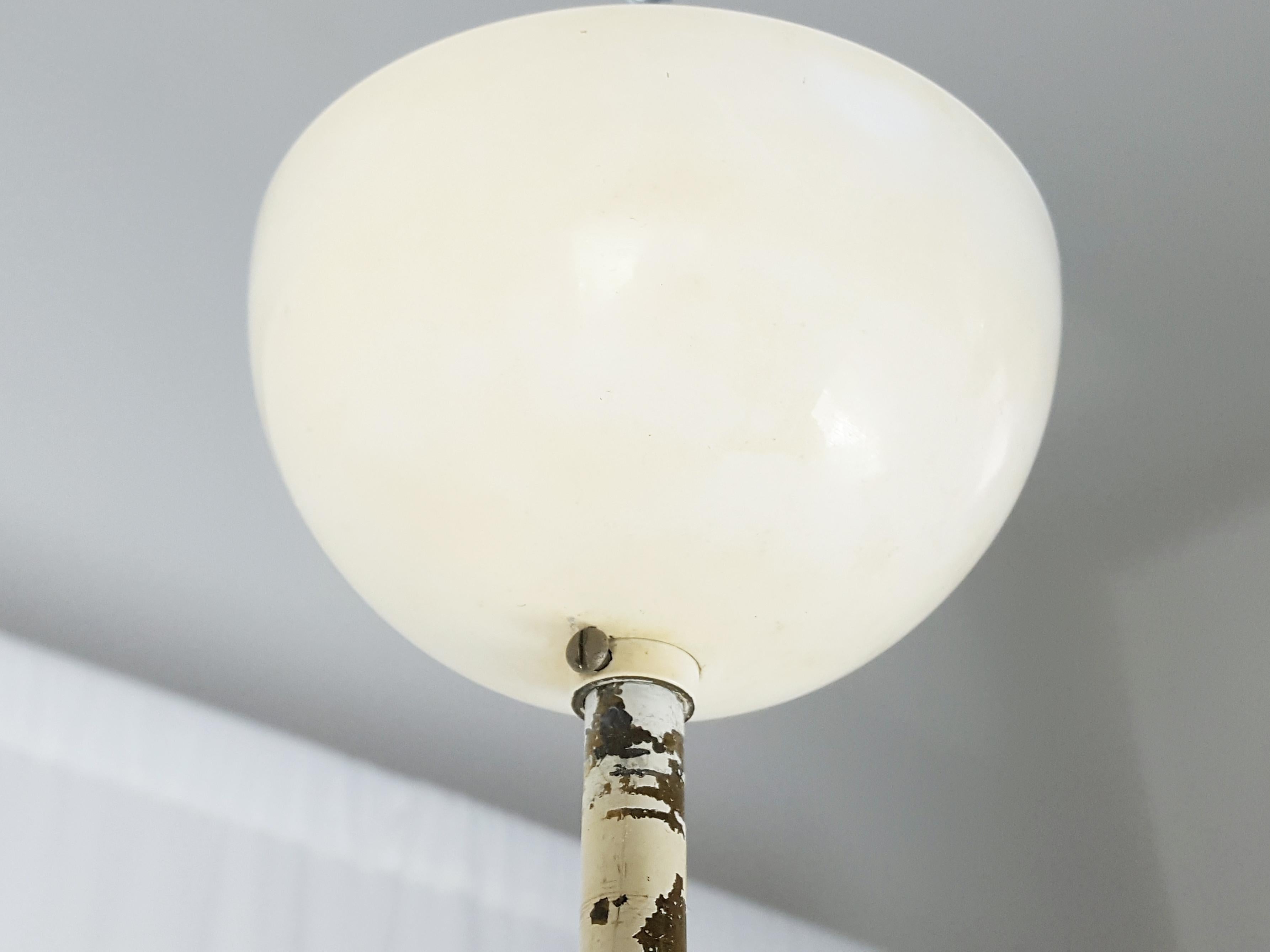 White/Ivory 1960s Cetra Pendant Lamp by V. Magistretti for Artemide For Sale 6