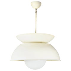 White/Ivory 1960s Cetra Pendant Lamp by V. Magistretti for Artemide