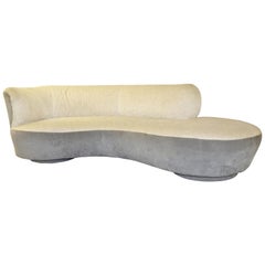 White / Ivory & Gray by Directional, Vladimir Kagan Design Cloud Style Sofa