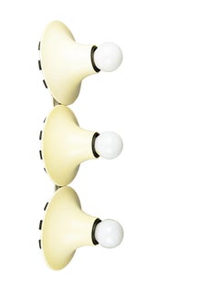 White Ivory Plastic Wall or Ceiling Teti Lamps by Vico Magistretti for Artemide