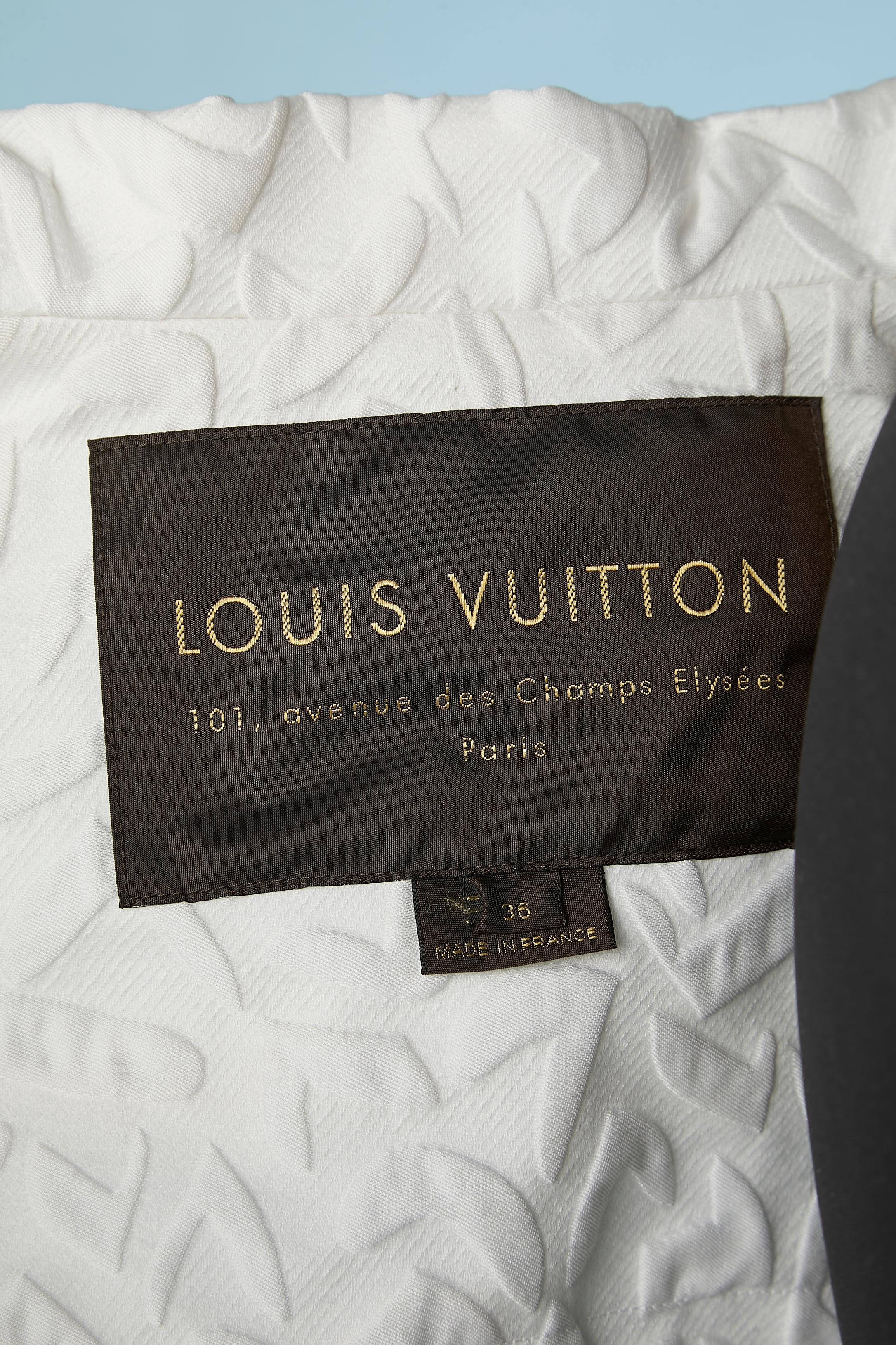 White jacquard cotton coat and skirt ensemble Louis Vuitton by Marc Jacob  For Sale 2