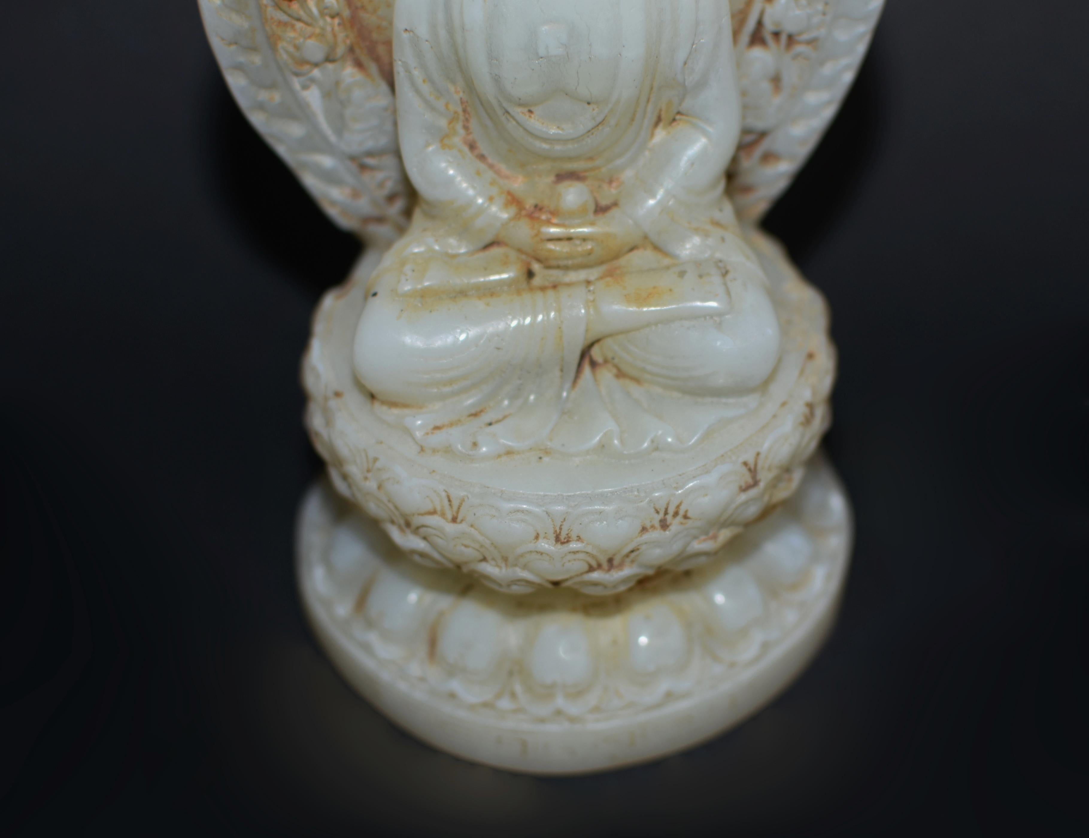 White Jade Buddha Statue 6