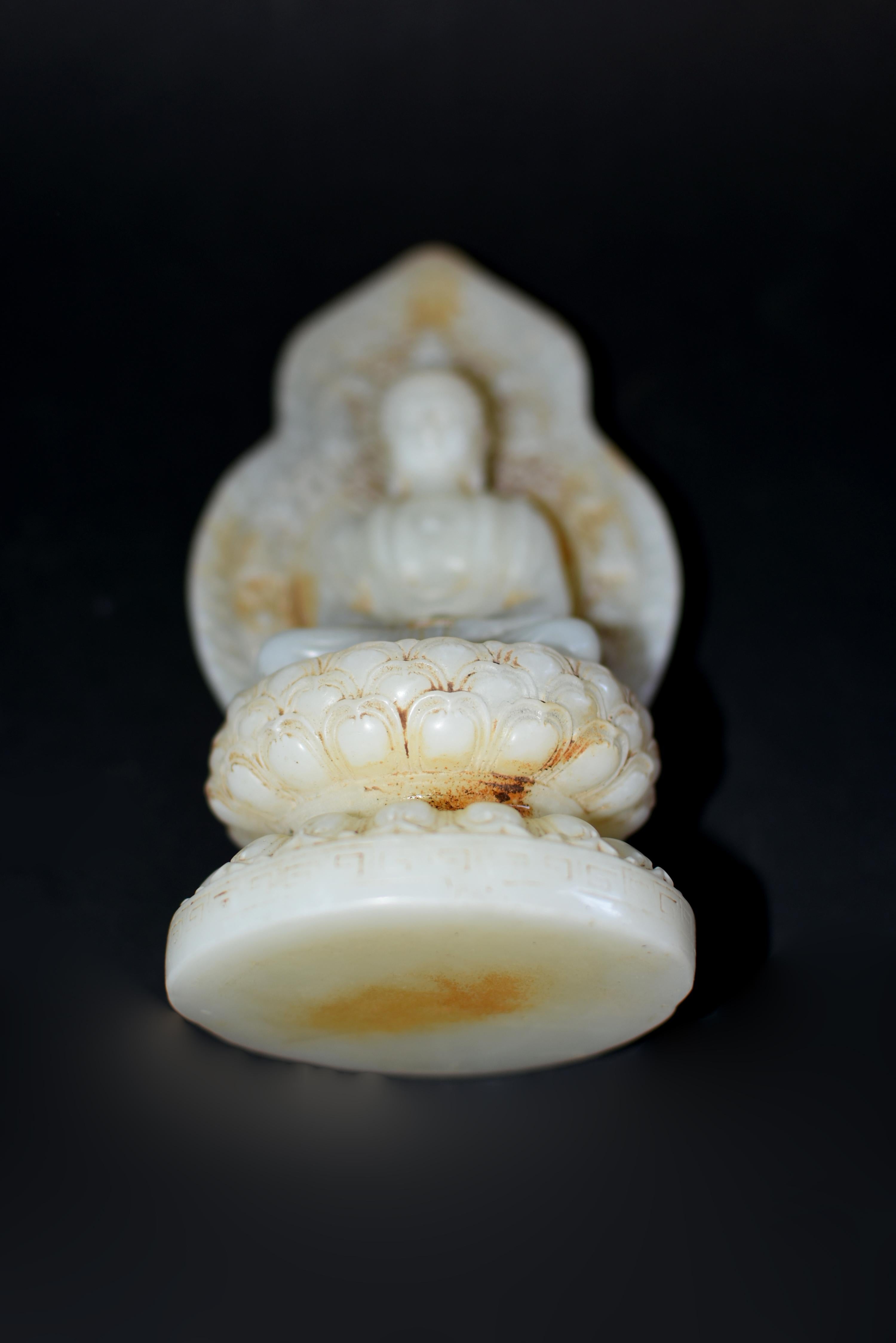 White Jade Buddha Statue 8