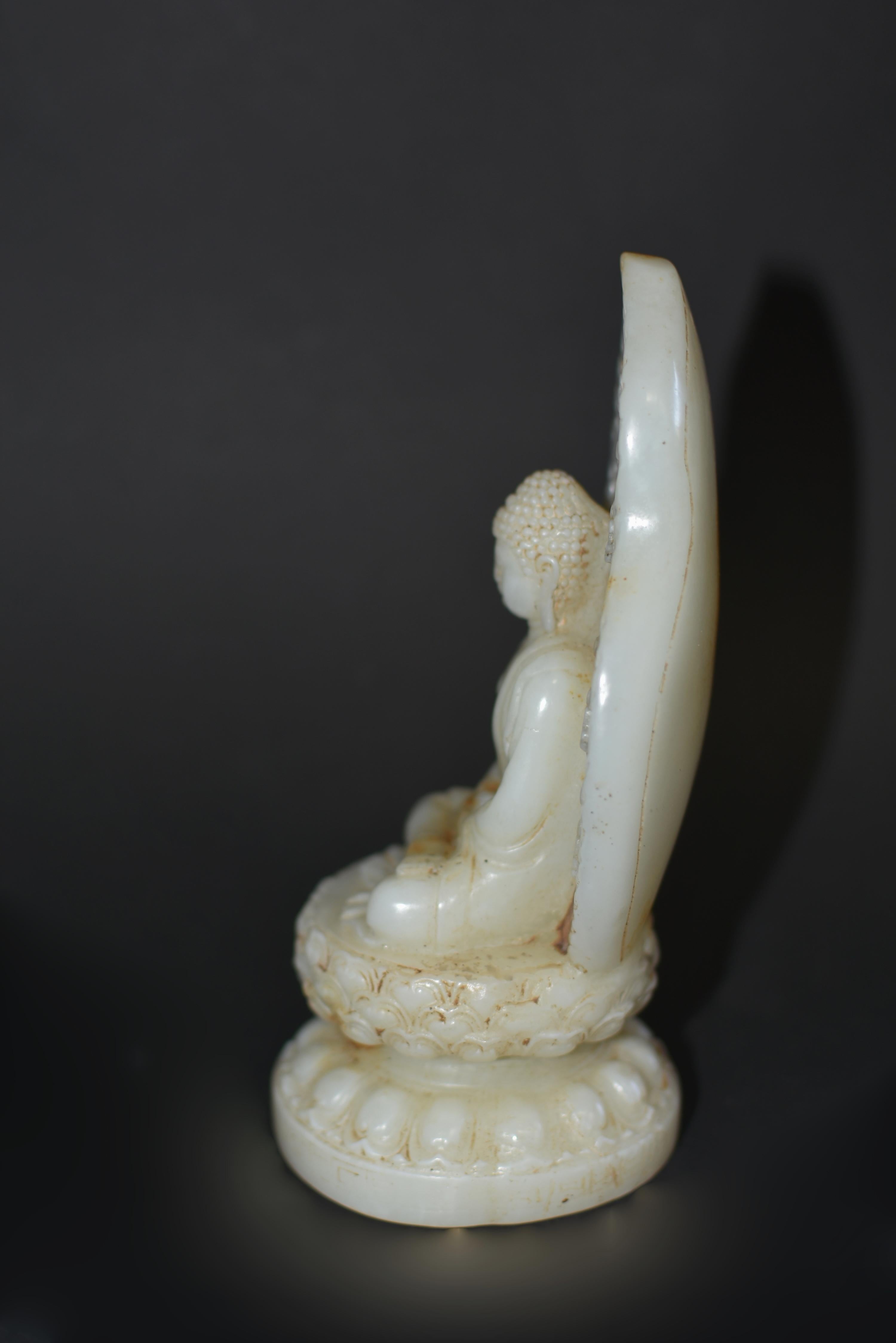 White Jade Buddha Statue 10