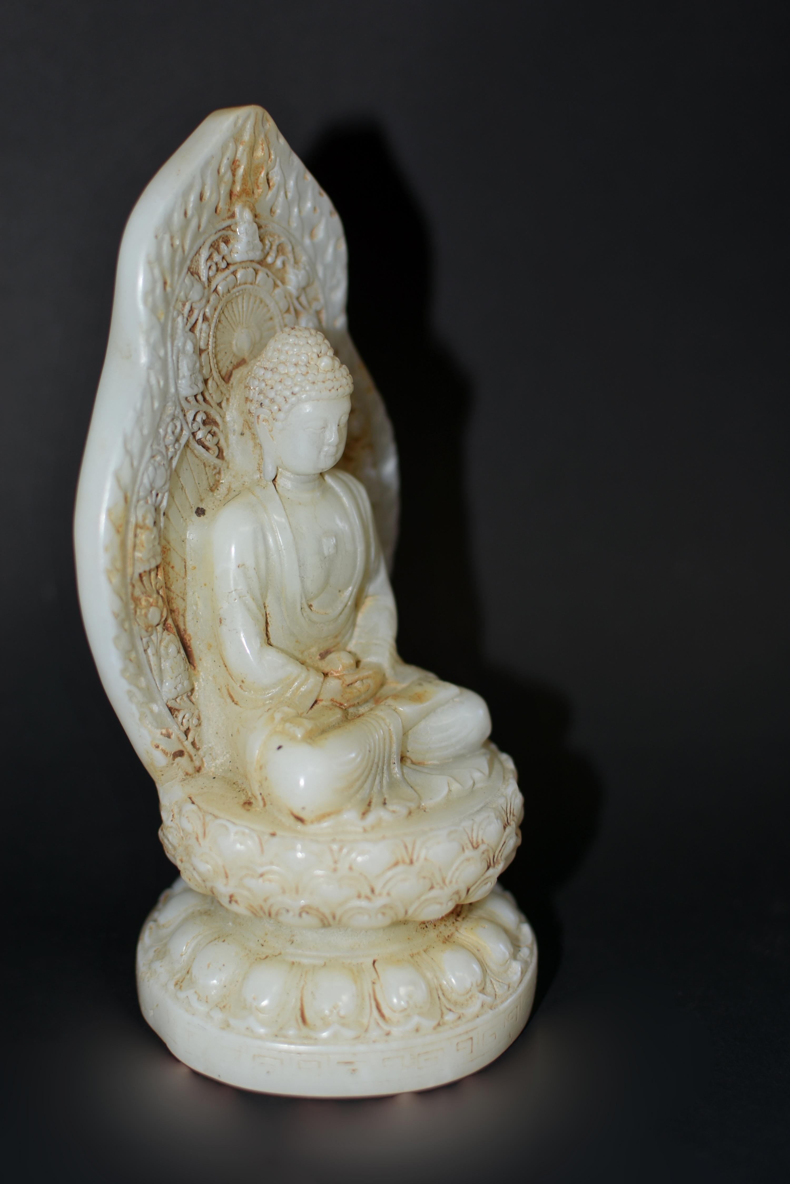 White Jade Buddha Statue 1