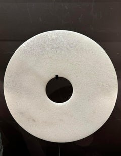 White Jade Disc Sculpture, China, Contemporary