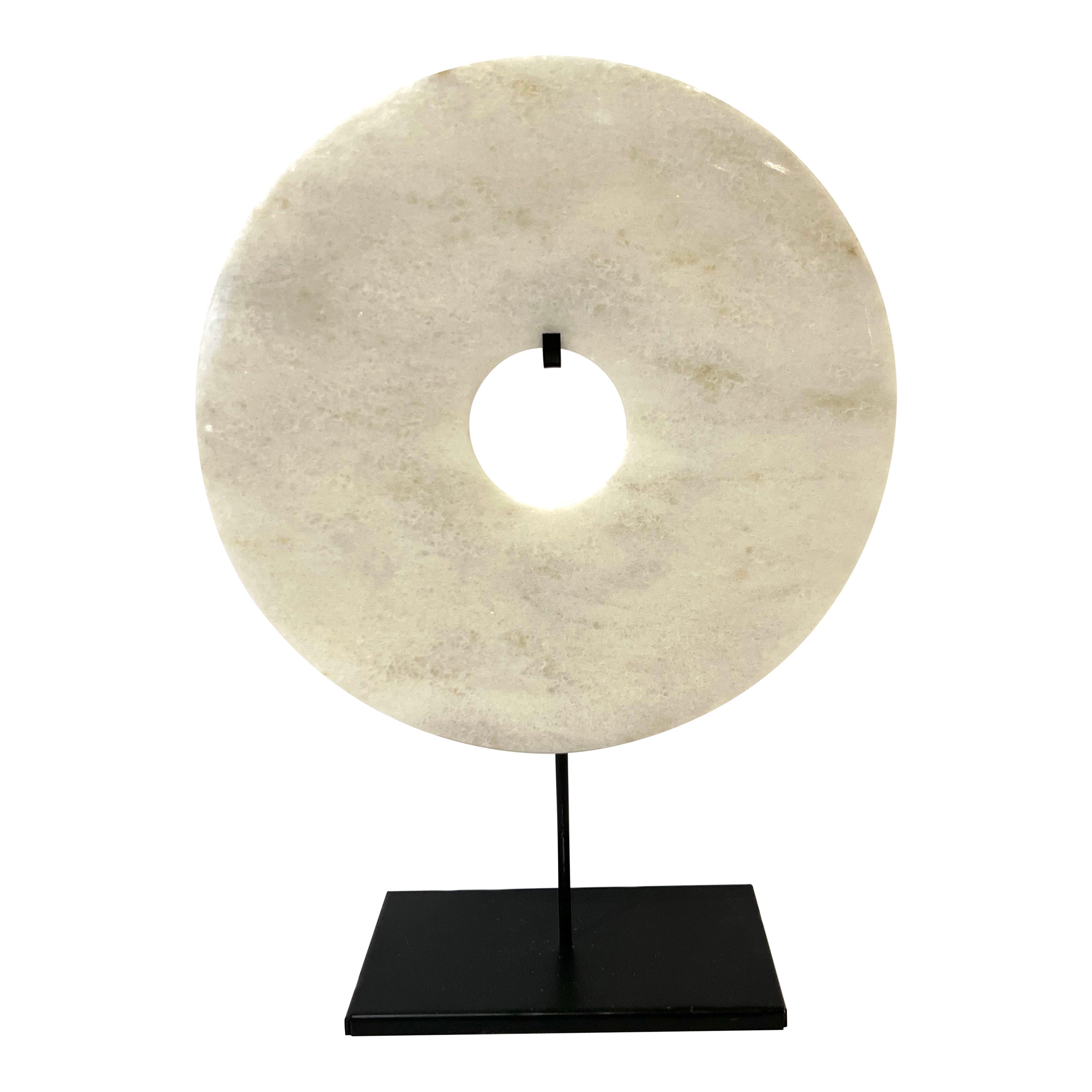 White Jade Disc Sculpture, China, Contemporary