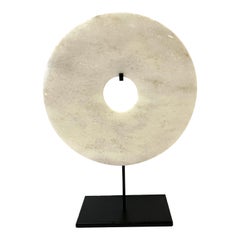 White Jade Disc Sculpture, China, Contemporary