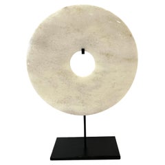 White Jade Disc Sculpture, China, Contemporary