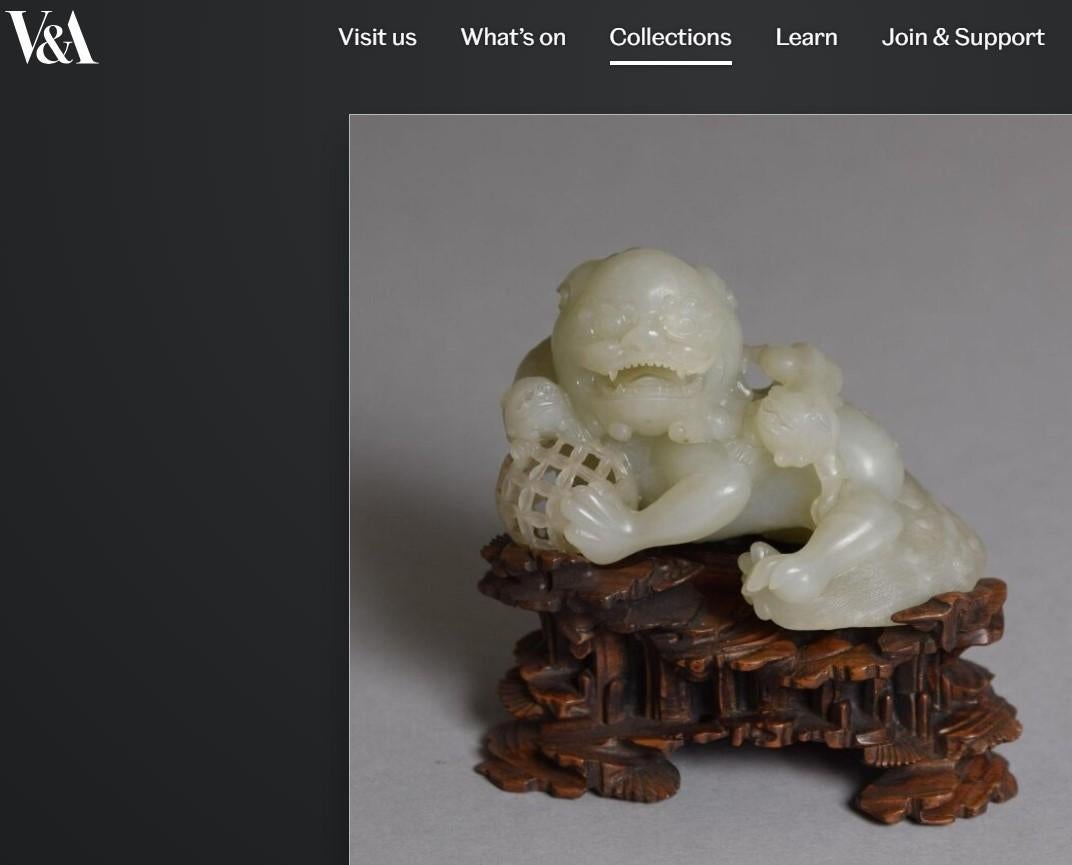 White Jade Mythical Beast For Sale 6