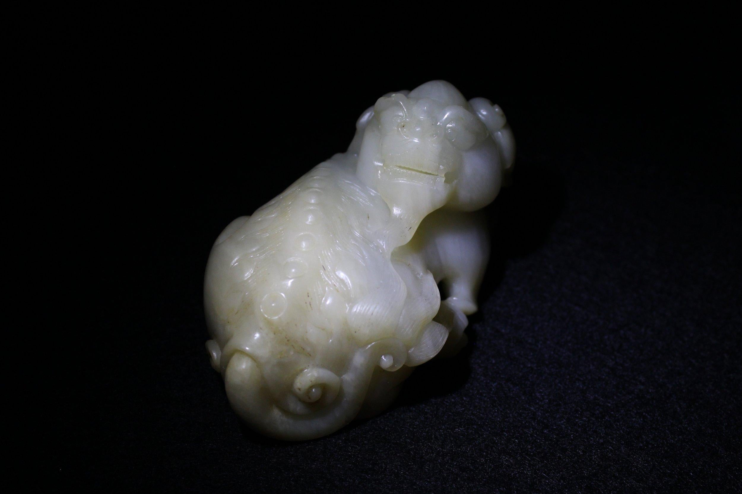 White Jade Mythical Beast For Sale 1