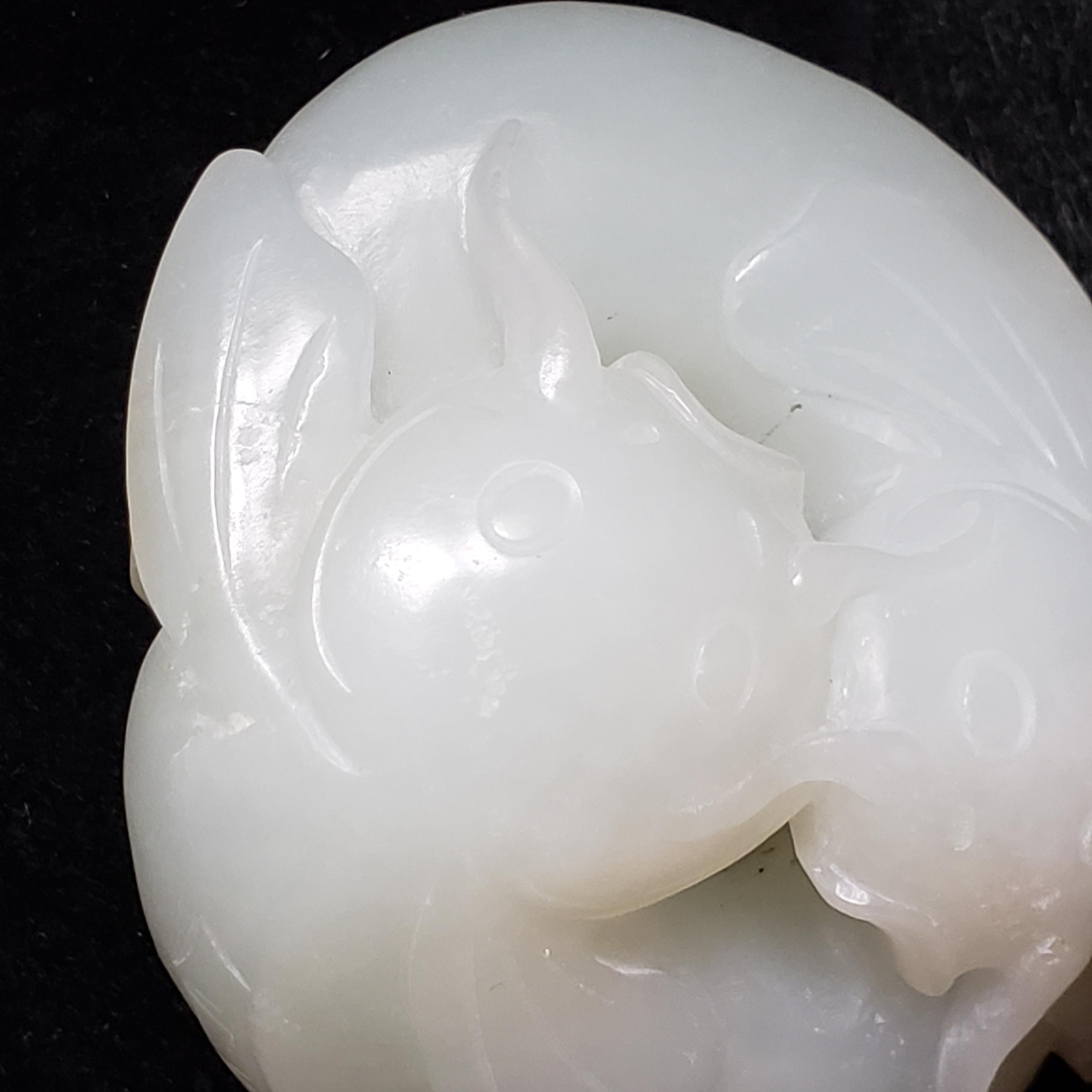 White Jade Twin Fish, Qing Dynasty For Sale 9