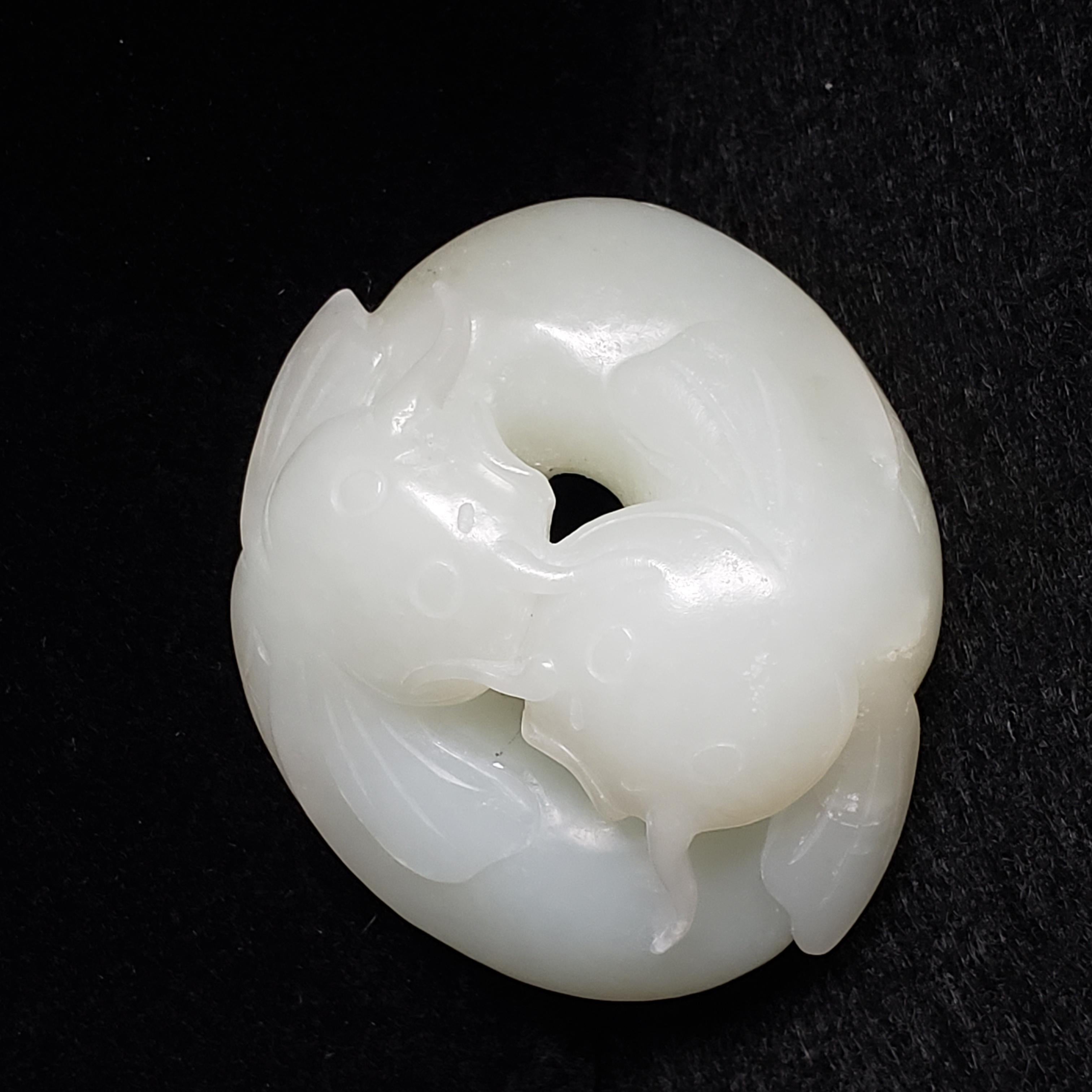 White Jade Twin Fish, Qing Dynasty For Sale 12