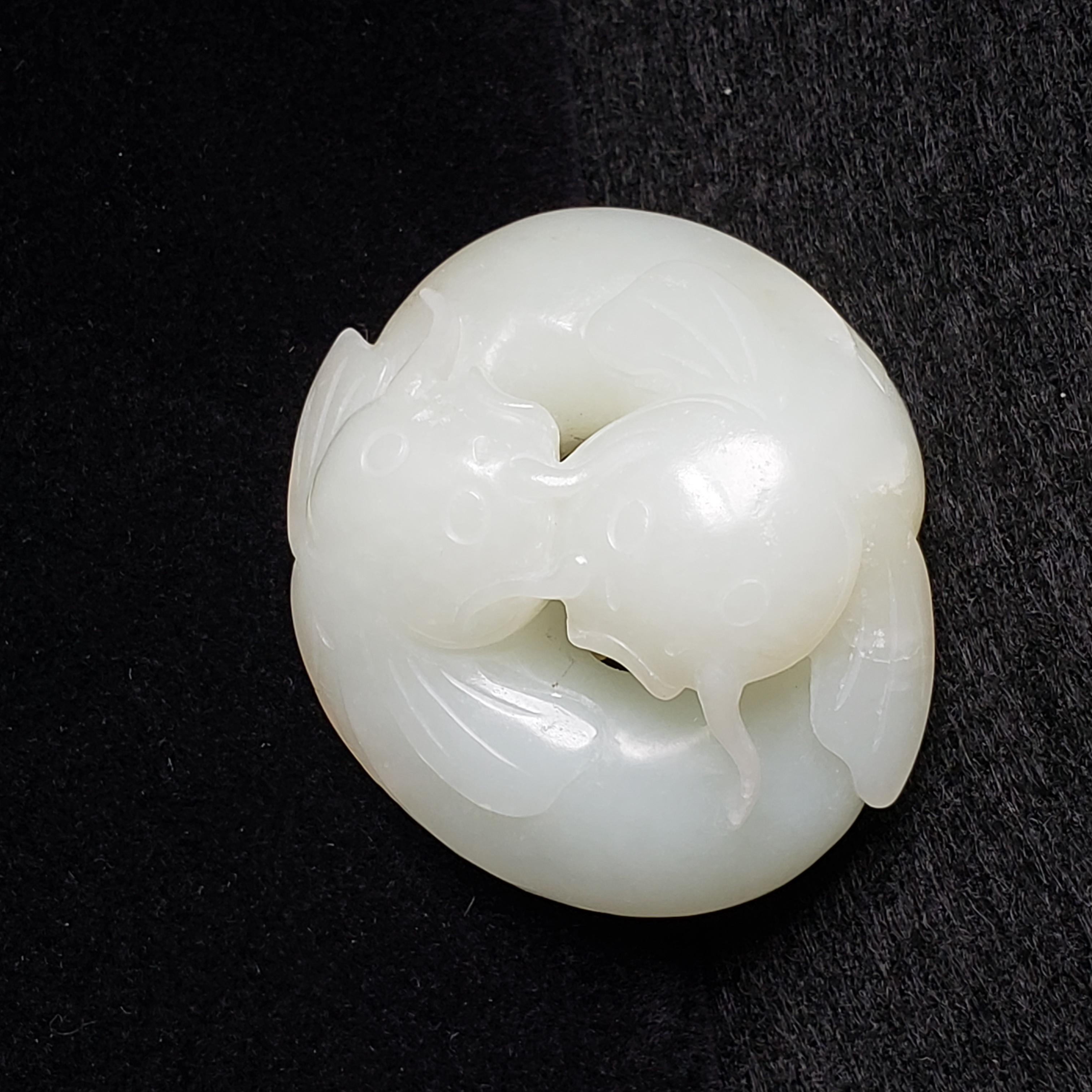 White Jade Twin Fish, Qing Dynasty For Sale 13