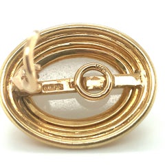 White Jadeite Jade 18K Gold Earclips by Gumps