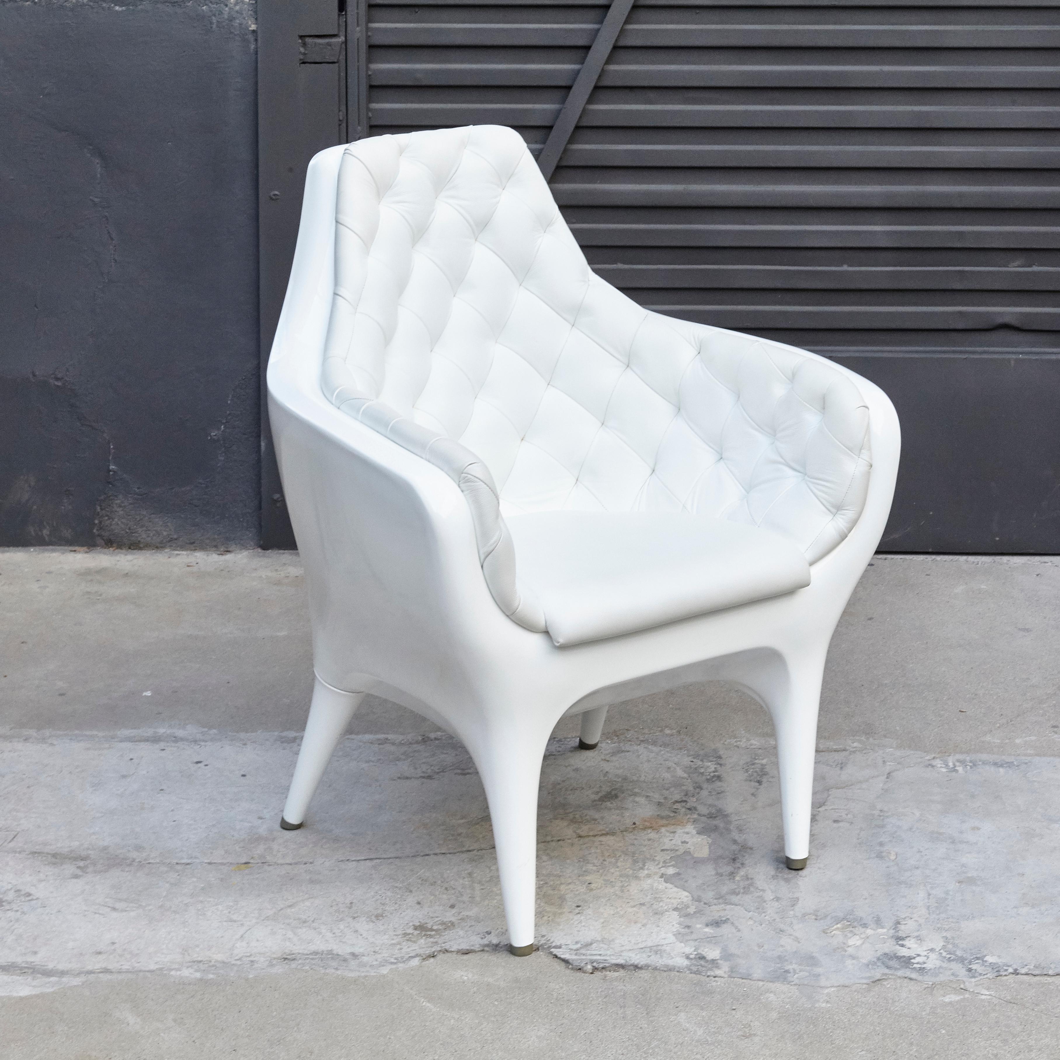 Spanish White Jaime Hayon Contemporary Showtime Armchair Lacquered