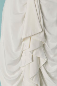 White jersey and tulle backless dress ALEXANDRE VAUTHIER