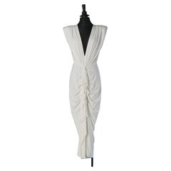 Robe dos nu en jersey et tulle blanc ALEXANDRE VAUTHIER
