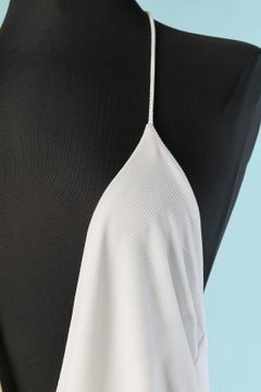 White jersey asymmetrical one shoulder dress ALEXANDRE VAUTHIER