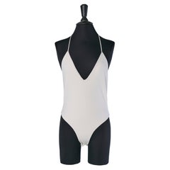 White jersey backless body-suit ALEXANDRE VAUTHIER