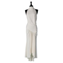 Abito da cocktail senza schienale in jersey bianco ALEXANDRE VAUTHIER New