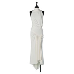 White jersey draped backless dress ALEXANDRE VAUTHIER