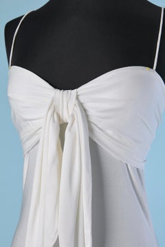 Vestido de noche de punto blanco con lazo ALEXANDRE VAUTHIER