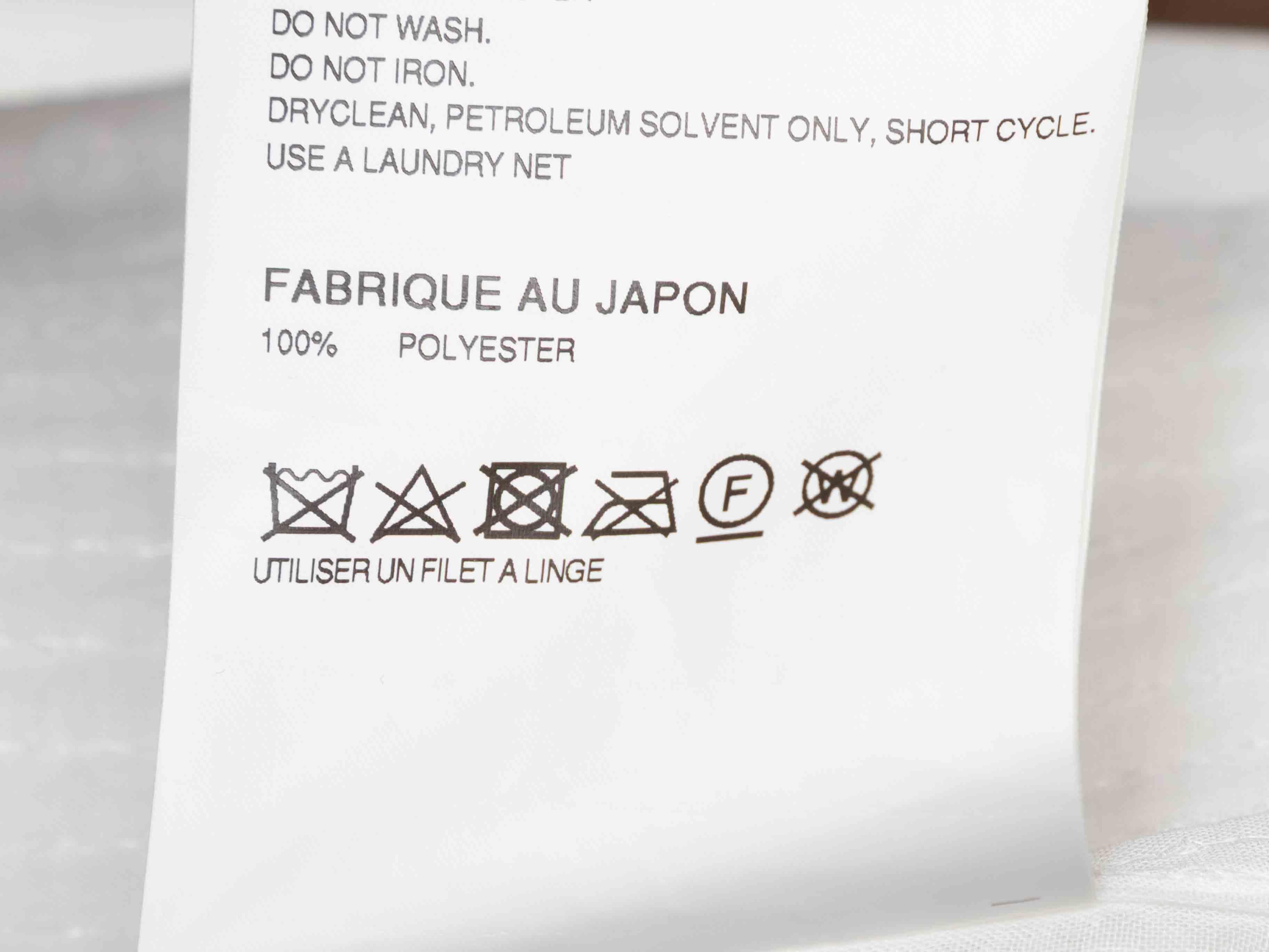 Weißes Junya Watanabe Comme Des Garcons Pailletten-Knopfleisten-Oberteil Größe US S im Angebot 1