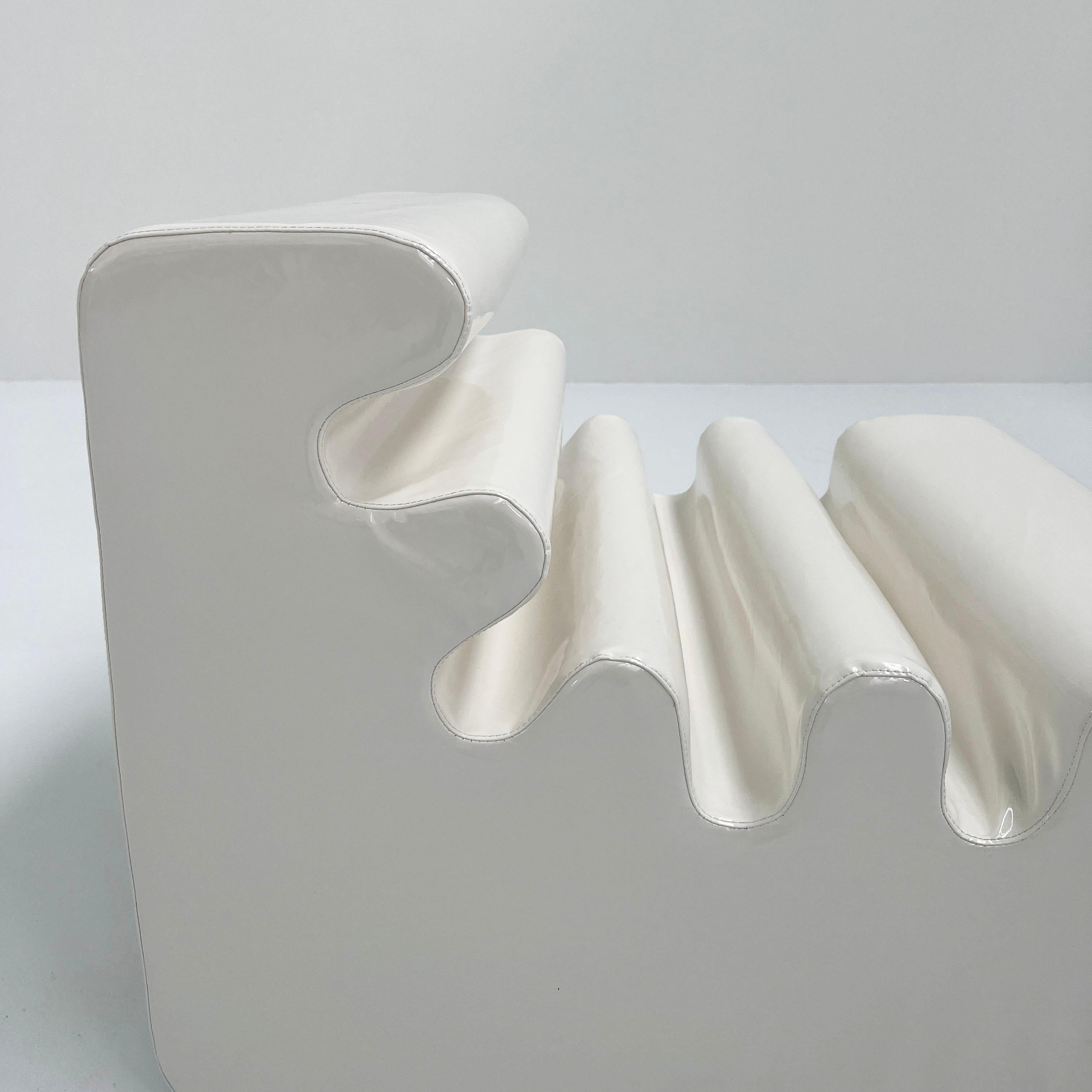 Faux Leather White Karelia Lounge Chair by Liisi Beckmann for Zanotta, 1960s