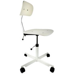 Retro White Kevi Desk Chair by Jorgen Rasmussen for Engelbrechts