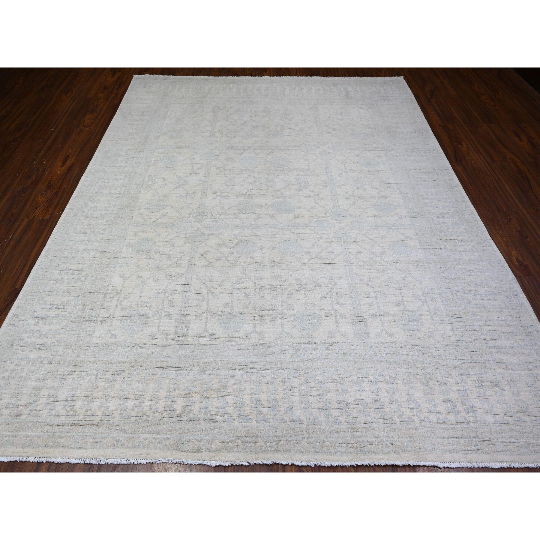 Afghan Tapis oriental Khotan à motif de grenades noué à la main 7'10