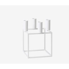 White Kubus 4 Candle Holder by Lassen