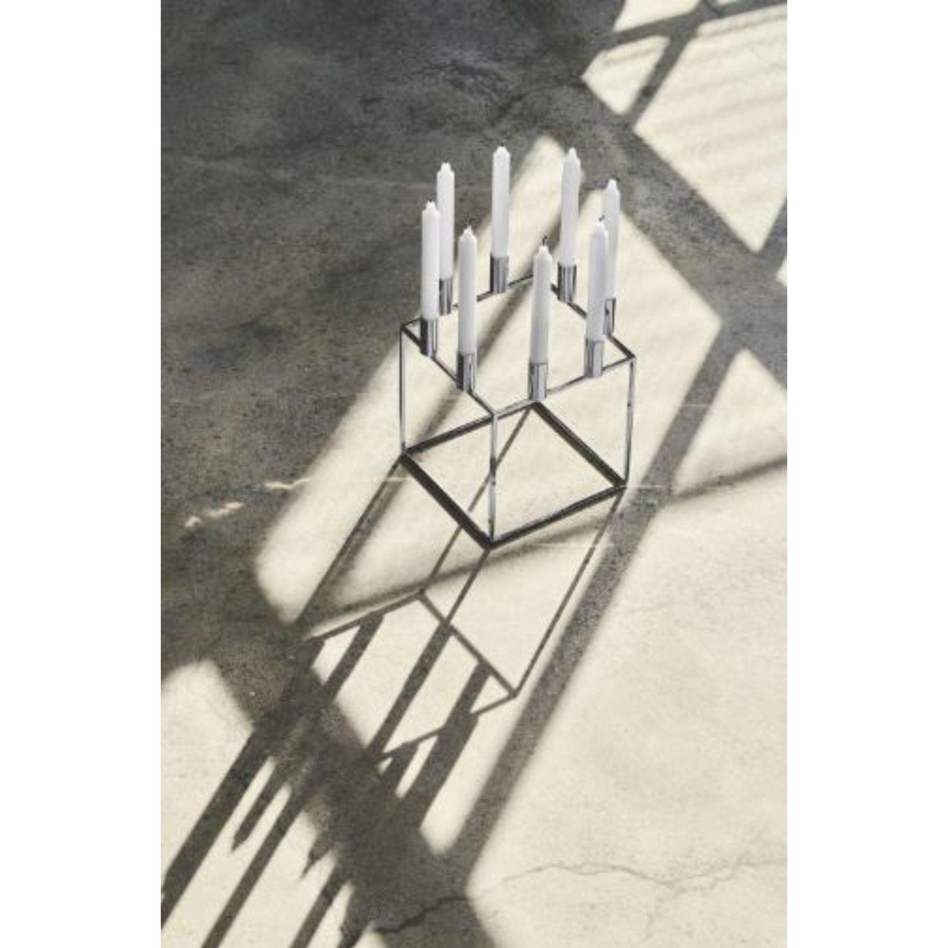 White Kubus 8 Candle Holder by Lassen In New Condition For Sale In Geneve, CH