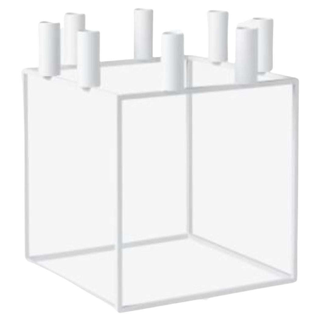 White Kubus 8 Candle Holder by Lassen