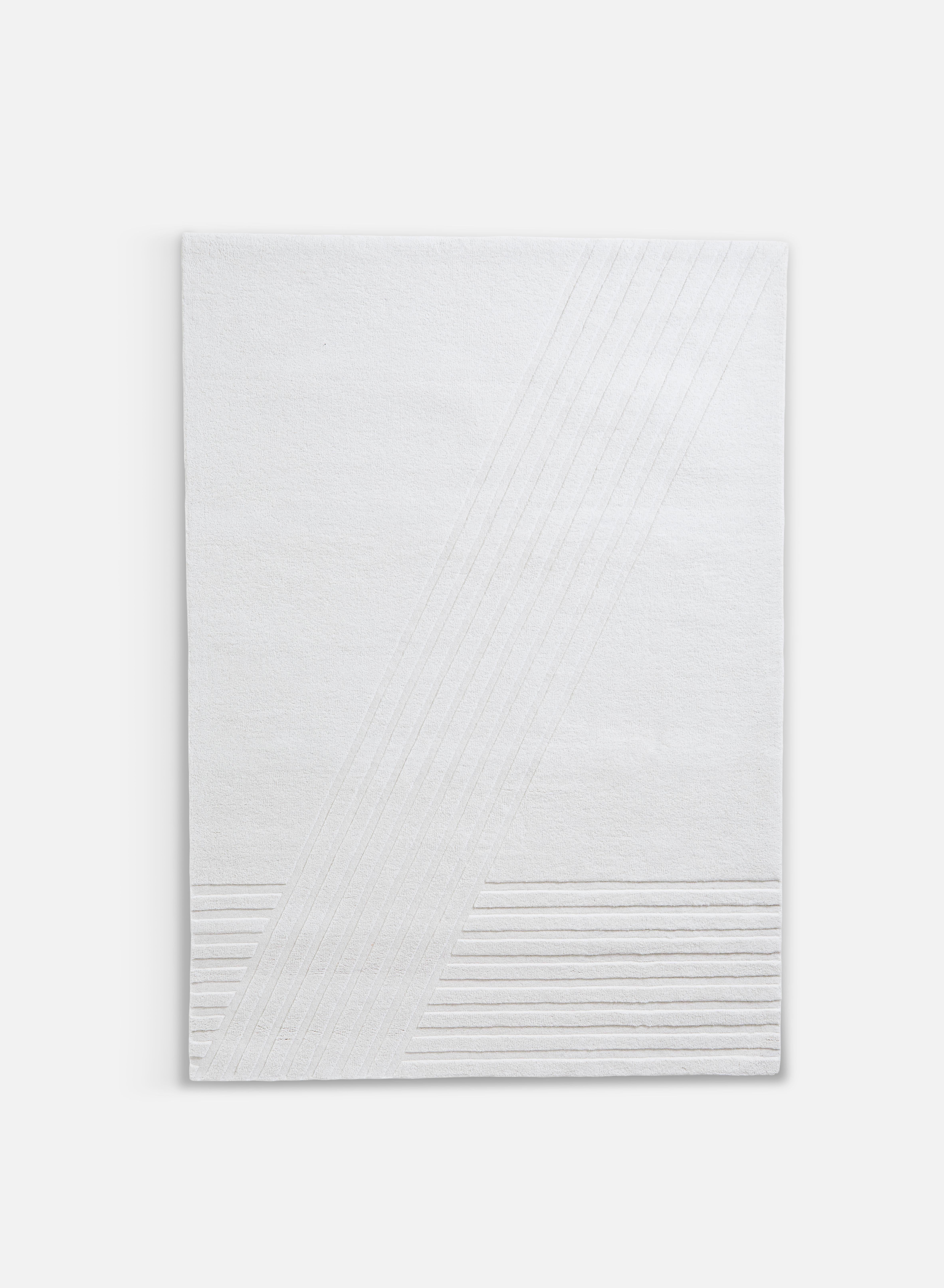 Post-Modern White Kyoto Rug III by AD Miller For Sale