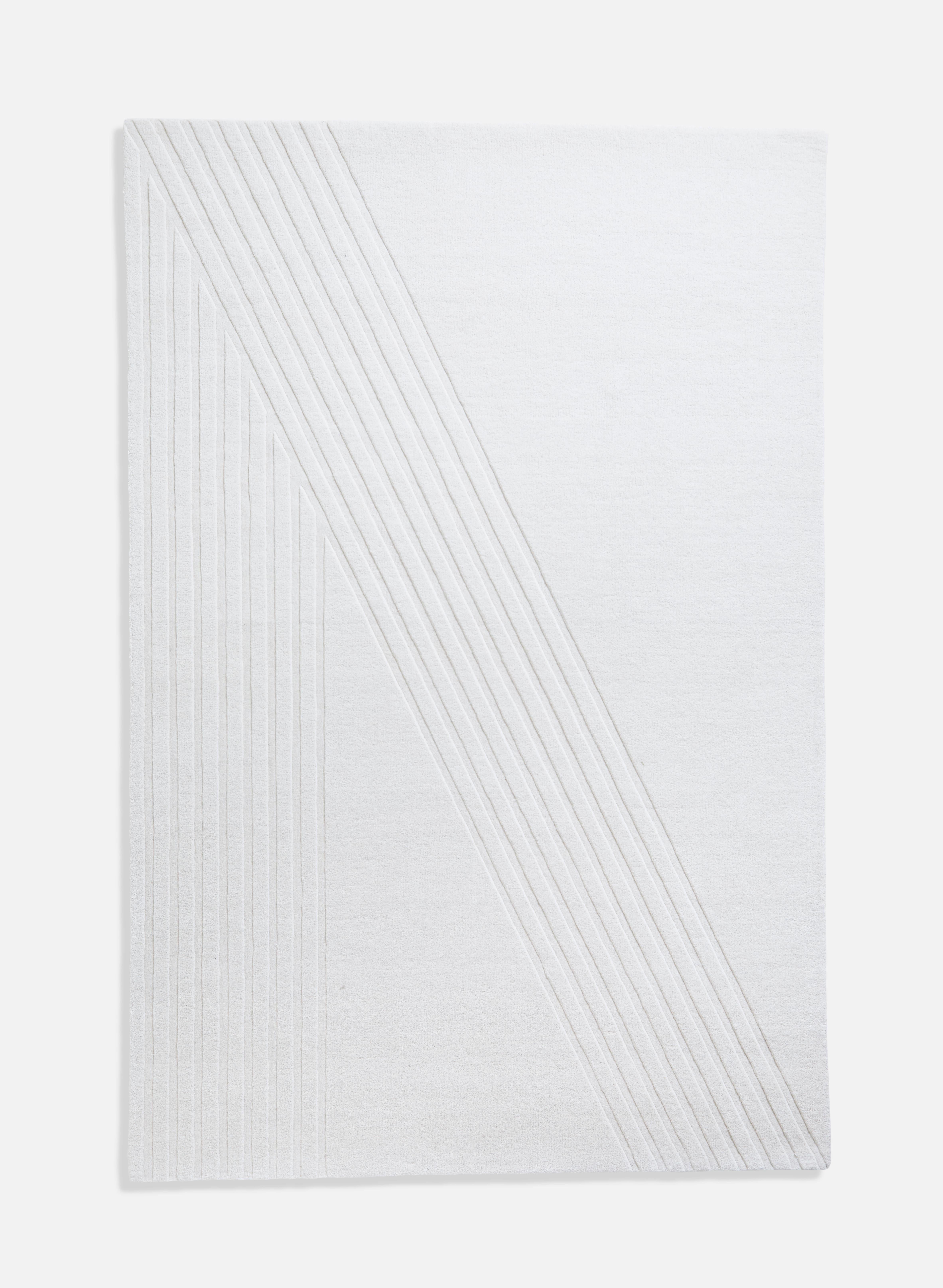 Post-Modern White Kyoto Rug IV by AD Miller For Sale