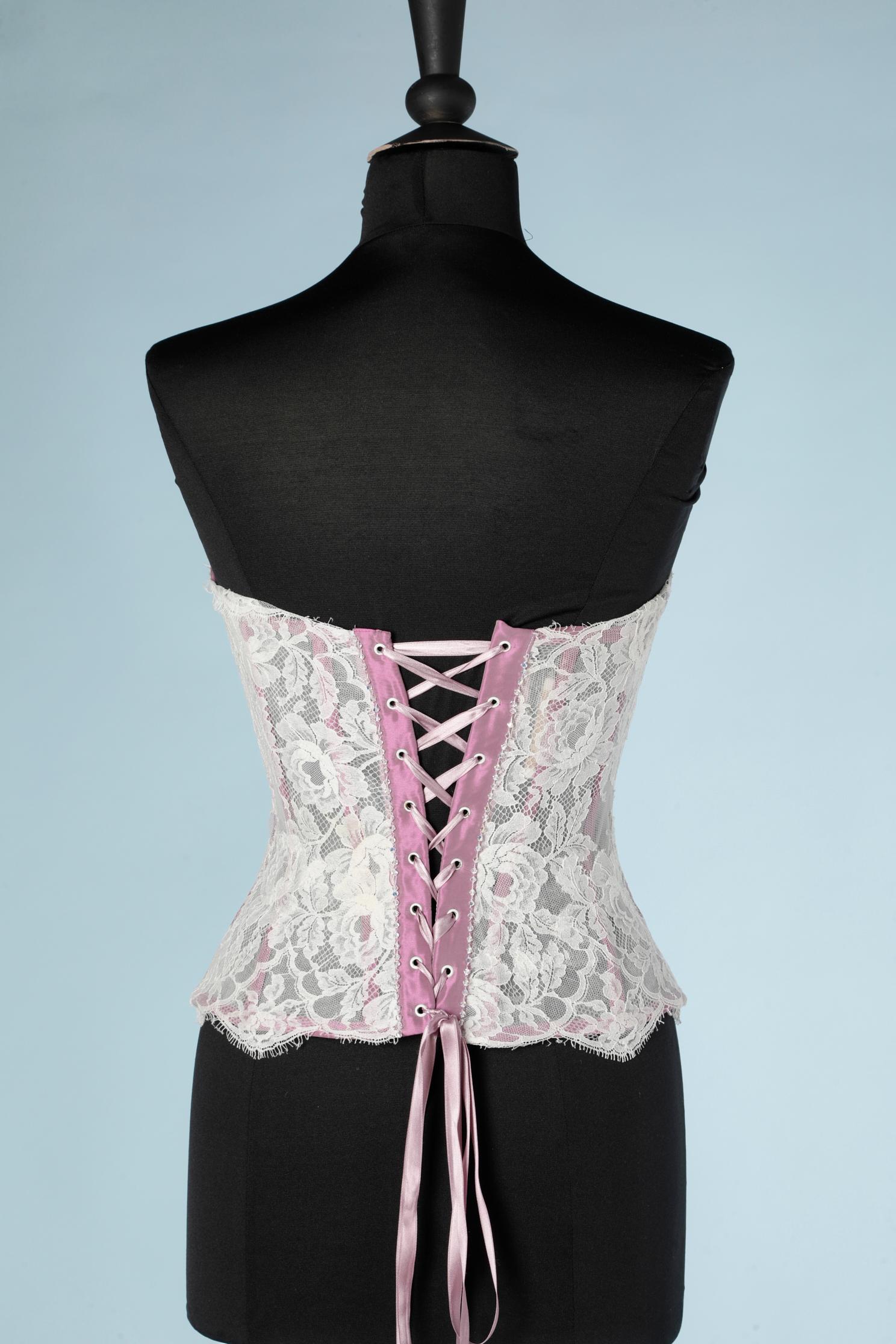 lace corset white