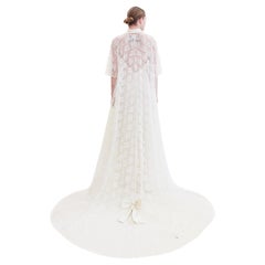 White Lace Duster With Long Train