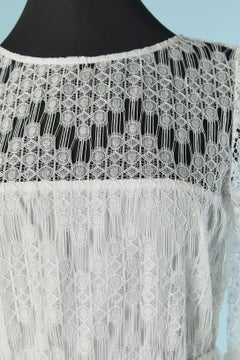 White lace wedding dress with pleated ruffles JUST CAVALLI NEW with tag