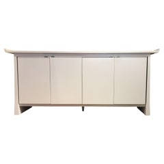 White Lacquer 1960s Credenza by Bernhard
