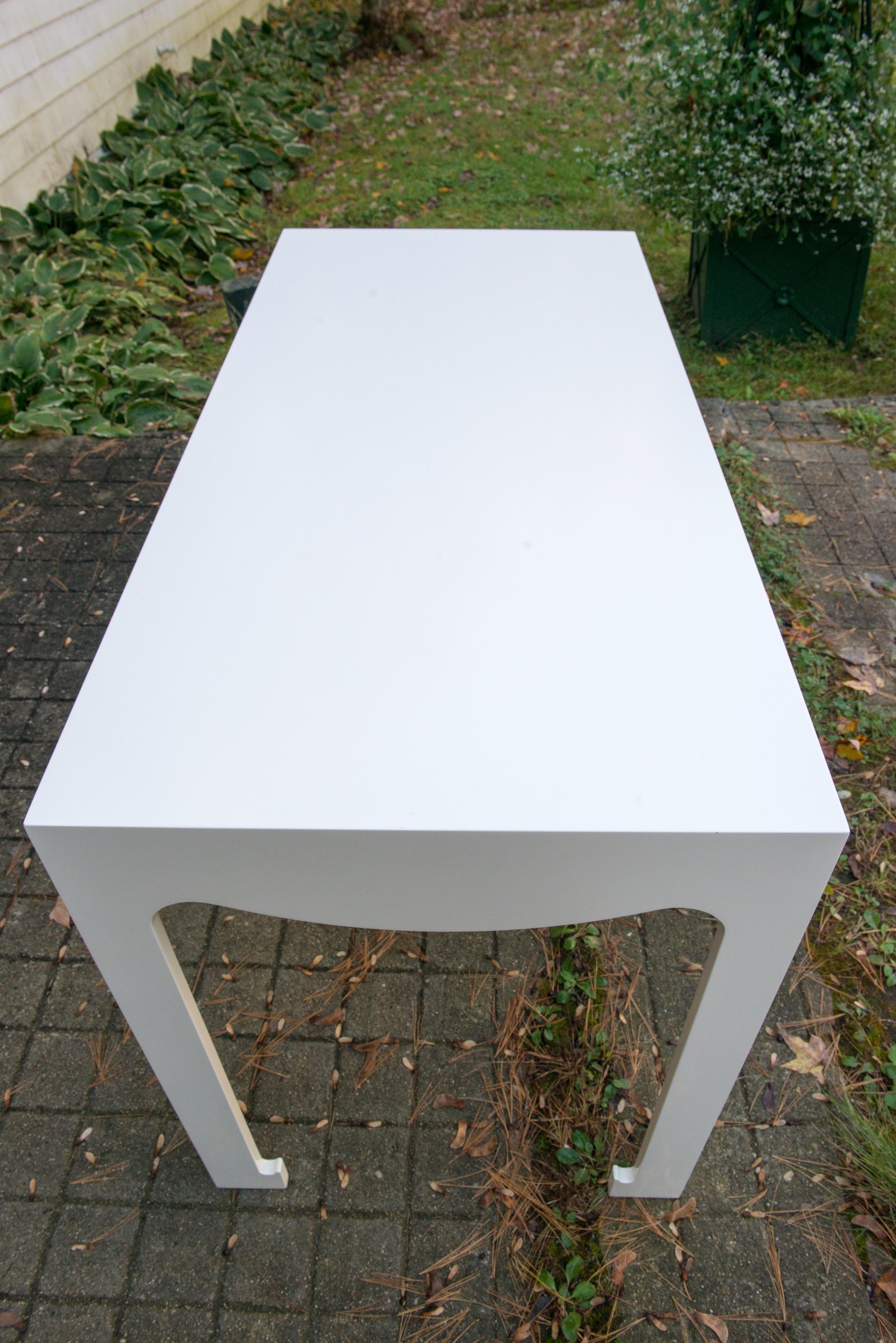 White Lacquer Console or Desk For Sale 1