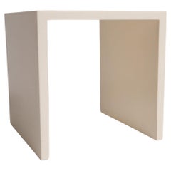 White Lacquer Cube Side Table