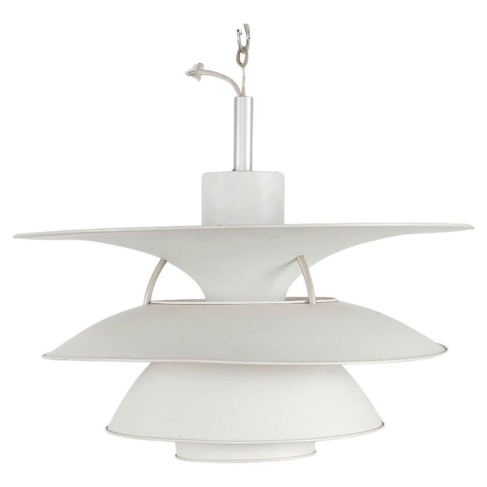 Dänische Pendelleuchte aus weißem Lack von Ebbe Christensen im Angebot