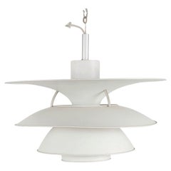 White Lacquer Danish Pendant Lamp by Ebbe Christensen