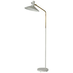 White Lacquer Floor Lamp by Bertil Brisborg
