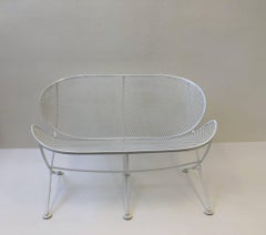 White Lacquer Outdoor Settee Sofa by Maurizio Tempestini for Salterini