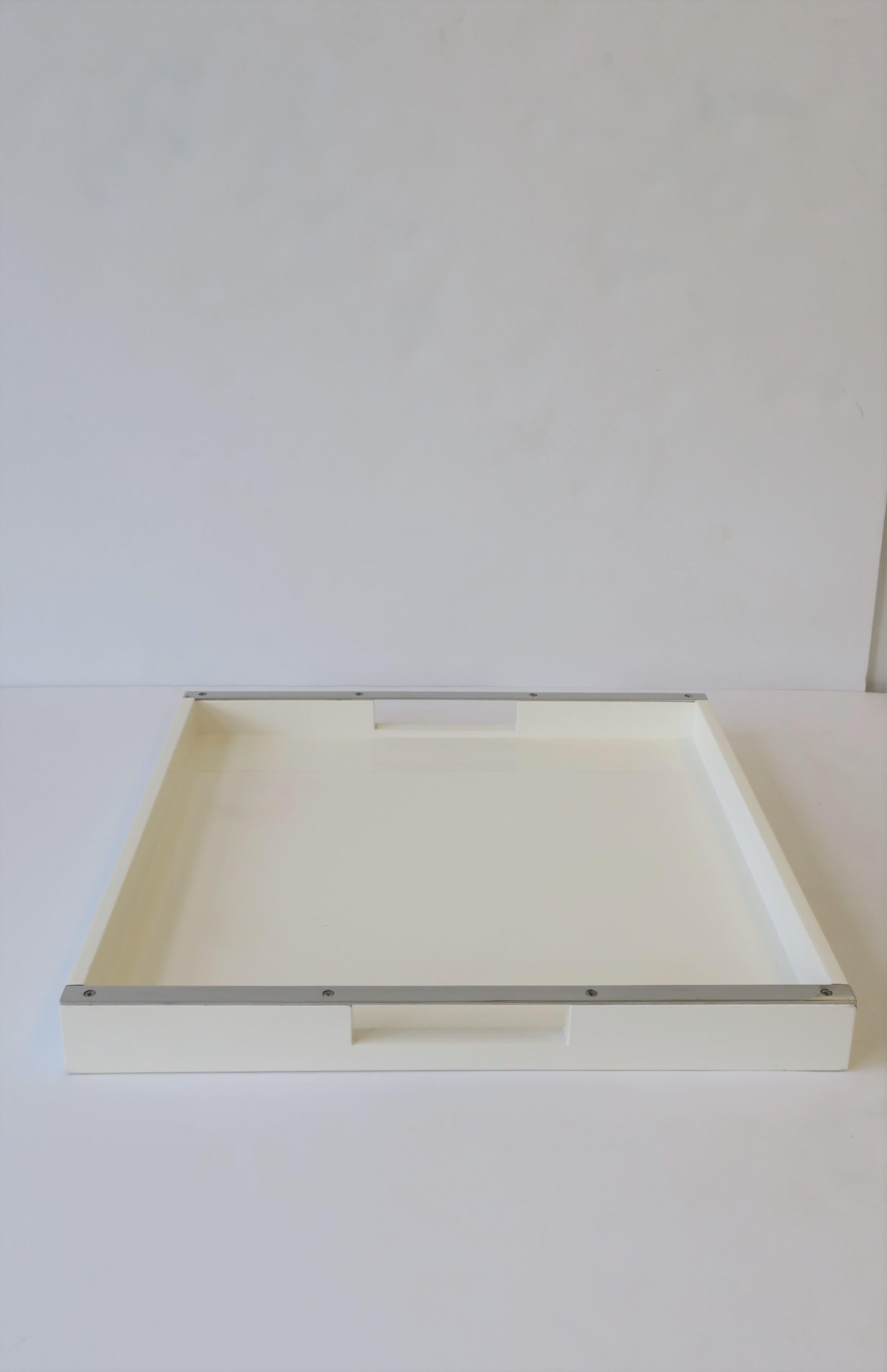 white lacquer tray