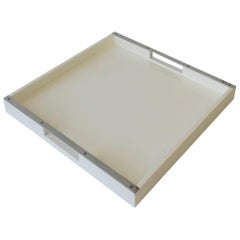 White Lacquer Serving Tray