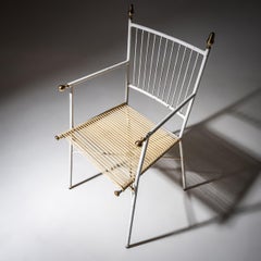 White Lacquered Armchair, Italy, Mid-20th Century